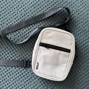 Brixley White Crossbody Bag for Women with separate soft black strap